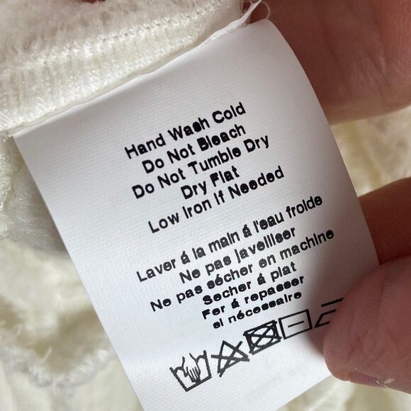 NEW Off White Boat Neck Ribbed Knit Pullover Sweater Nordstrom Size Small NWOT S - Picture 10 of 13